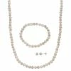 Best Pirce 🔥 PearLustre By Imperial Freshwater Cultured Pearl & Crystal Bead Necklace, Stretch Bracelet & Stud Earring Set 🔔