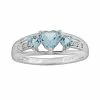Budget 🛒 Gemminded Sterling Silver Lab-Created Aquamarine And Diamond Accent Heart 3-Stone Ring 🛒 -Valentine's Day Jewelry shop unnamed file 423