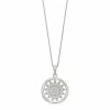 Wholesale ⭐ Timeless Sterling Silver Cubic Zirconia Sun Pendant Necklace ⭐
