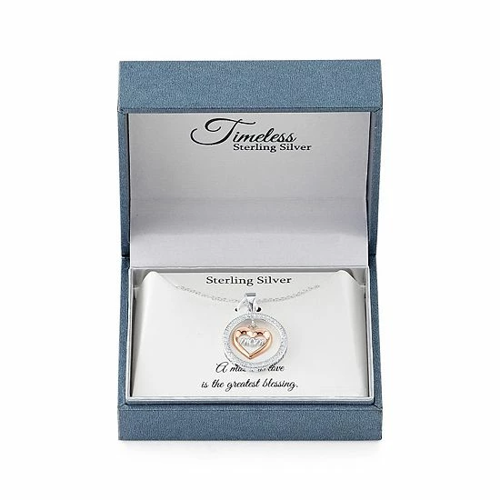 Top 10 π Timeless Sterling Silver Cubic Zirconia "Mom" Heart & Circle Pendant Necklace π 4 Top 10 π Timeless Sterling Silver Cubic Zirconia "Mom" Heart & Circle Pendant Necklace π - Image 2