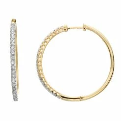 Discount ✨ Unbranded Sterling Silver 1/4 Carat T.W. Diamond Hoop Earrings 🧨 -Valentine's Day Jewelry shop unnamed file 47