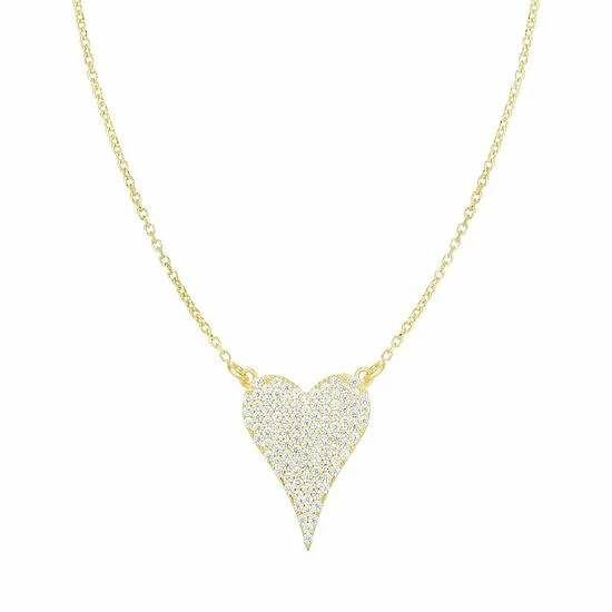 Cheap π Sunkissed Sterling Cubic Zirconia Pave Heart Necklace Silver Tone 𧨠5 Cheap π Sunkissed Sterling Cubic Zirconia Pave Heart Necklace Silver Tone 𧨠- Image 3