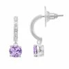 Cheapest 🔥 Brilliance Silver Tone Violet & Clear Crystal Drop Earrings 💯 -Valentine's Day Jewelry shop unnamed file 484