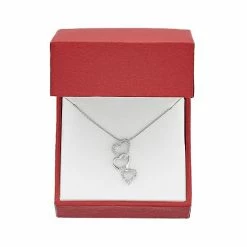 Top 10 π₯ Unbranded Sterling Silver 1/10 Carat T.W. Diamond Triple Heart Pendant π
