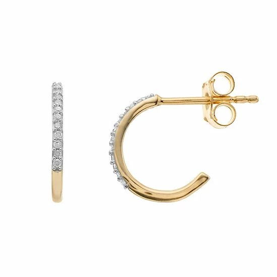 Cheap 😉 Diamond Brilliance Sterling Silver 1/10 Carat T.W. Diamond C-Hoop Earrings 😉 9 Cheap 😉 Diamond Brilliance Sterling Silver 1/10 Carat T.W. Diamond C-Hoop Earrings 😉 - Image 7