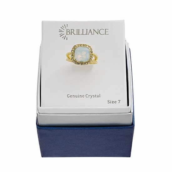 Best Sale ๐ Brilliance Gold Tone Simulated White Opal Crystal Halo Ring ๐งจ 5 Best Sale ๐ Brilliance Gold Tone Simulated White Opal Crystal Halo Ring ๐งจ - Image 3