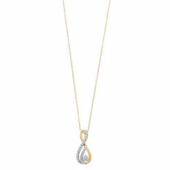 Deals 🔔 Unbranded 1/4 Carat T.W Diamond Teardrop Pendant Necklace Rose Tone 🛒