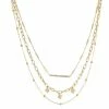 Best Sale 😉 Simply Vera Vera Wang Gold Tone Chain Multistrand Necklace 🔥