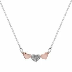 Cheap β LC Lauren Conrad Two Tone Triple Heart Necklace π
