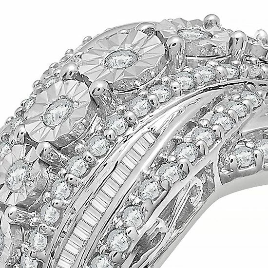 Brand new π Unbranded Sterling Silver 1 Carat T.W. Diamond Ring π 5 Brand new π Unbranded Sterling Silver 1 Carat T.W. Diamond Ring π - Image 3