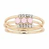 New 😀 Brilliance Crystal Band Ring Set Gold Tone Pink 👏 -Valentine's Day Jewelry shop unnamed file 600