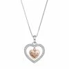 Flash Sale 🛒 Timeless Sterling Silver Two Tone Crystal "Sisters" Heart Pendant 🔥 -Valentine's Day Jewelry shop unnamed file 608
