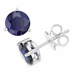 Discount π RADIANT GEM Lab-Created Sapphire Birthstone Stud Earrings β