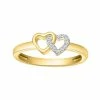 Cheapest 💯 Unbranded 14k Gold Over Silver Diamond Accent Twin Heart Ring ✔️ -Valentine's Day Jewelry shop unnamed file 650