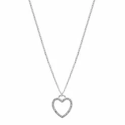 Cheapest โค๏ธ LC Lauren Conrad Large Pave Open Heart Necklace ๐