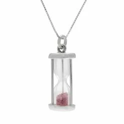 Brand new 🔔 IBB Sterling Silver Gemstone Hourglass Pendant Ruby 🎁 -Valentine's Day Jewelry shop unnamed file 661