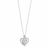 Budget 💯 Unbranded Sterling Silver Lab-Created Opal & White Sapphire Heart Pendant 👏 -Valentine's Day Jewelry shop unnamed file 681