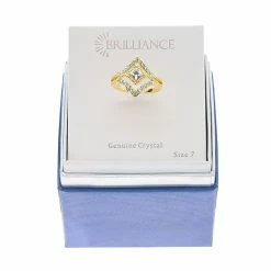 Best Pirce 🤩 Brilliance Square Crystal Chevron Textured Ring 👍 -Valentine's Day Jewelry shop unnamed file 702