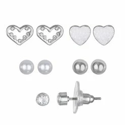 Discount π LC Lauren Conrad Heart & Ball Stud Earring Set π