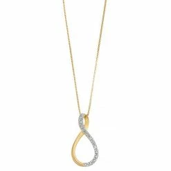 Cheap π Delicate Diamonds Sterling Silver 1/10 Carat T.W. Diamond Infinity Pendant Necklace β