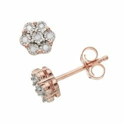 Budget 😉 Diamond Brilliance Sterling Silver 1/10 Carat T.W. Diamond Cluster Stud Earrings 💯 -Valentine's Day Jewelry shop unnamed file 716