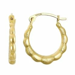 Brand new 👏 Taylor Grace 10k Gold Scalloped Hoop Earrings 😀