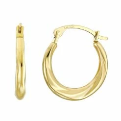 Outlet 🥰 Taylor Grace 10k Gold Wavy Hoop Earrings ✔️