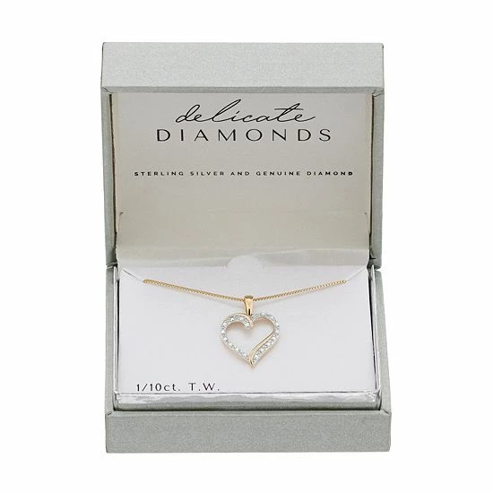 Cheapest ❤️ Delicate Diamonds Sterling Silver 1/10 Carat T.W. Diamond Open Heart Pendant Necklace 🥰 5 Cheapest ❤️ Delicate Diamonds Sterling Silver 1/10 Carat T.W. Diamond Open Heart Pendant Necklace 🥰 - Image 3