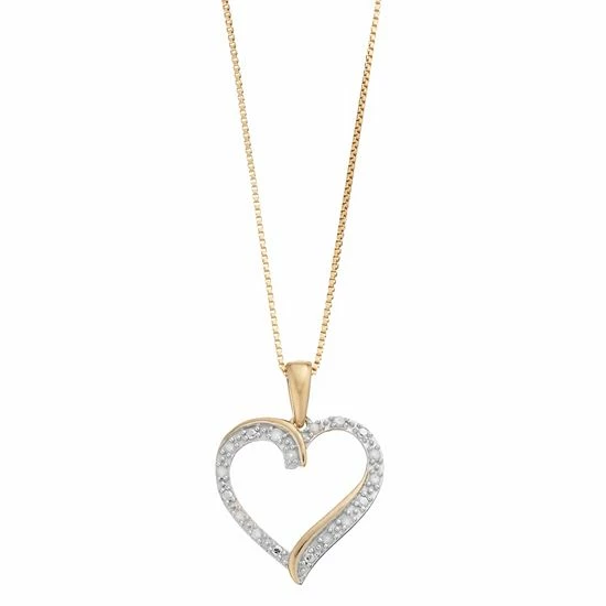 Cheapest ❤️ Delicate Diamonds Sterling Silver 1/10 Carat T.W. Diamond Open Heart Pendant Necklace 🥰 8 Cheapest ❤️ Delicate Diamonds Sterling Silver 1/10 Carat T.W. Diamond Open Heart Pendant Necklace 🥰 - Image 6