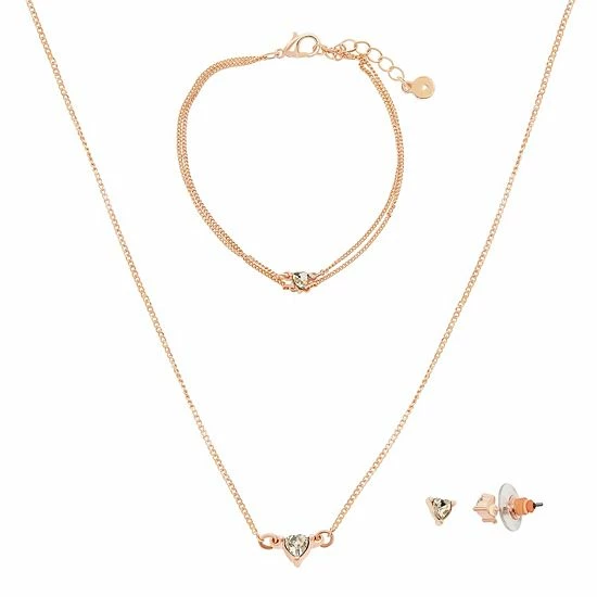Cheap ✔️ LC Lauren Conrad Crystal Heart Necklace, Earring & Bracelet Set 🌟 4 Cheap ✔️ LC Lauren Conrad Crystal Heart Necklace, Earring & Bracelet Set 🌟 - Image 2