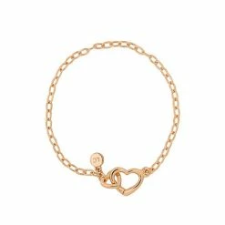 Budget ❤️ LC Lauren Conrad Gold Tone Interlocking Heart Nickel Free Bracelet 🤩