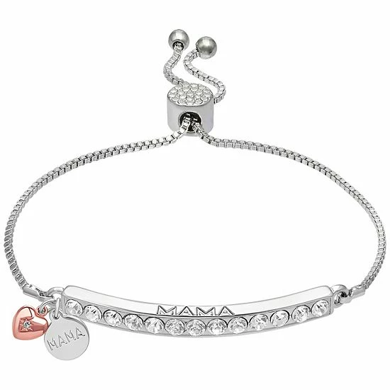 Coupon ๐ Brilliance Crystal "Mama" Adjustable Bracelet With Rose Gold Heart Charm ๐ 3 Coupon ๐ Brilliance Crystal "Mama" Adjustable Bracelet With Rose Gold Heart Charm ๐