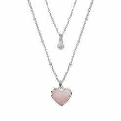 Brand new 🔔 LC Lauren Conrad Silver Tone Multistrand Heart Pendant Necklace 🤩