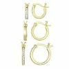 Buy 👍 Chrystina 14k Gold Plated Simulated Crystal Hoop Earring Set Gold Tone 🎉 -Valentine's Day Jewelry shop unnamed file 82