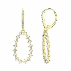 Cheap 🔔 Chrystina Crystal Open Teardrop Leverback Dangle Earrings 😍