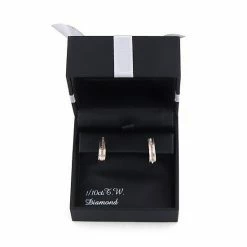 Buy 🎁 Unbranded Sterling Silver 1/10 Carat T.W. Diamond J-Hoop Earrings 🥰 -Valentine's Day Jewelry shop unnamed file 837