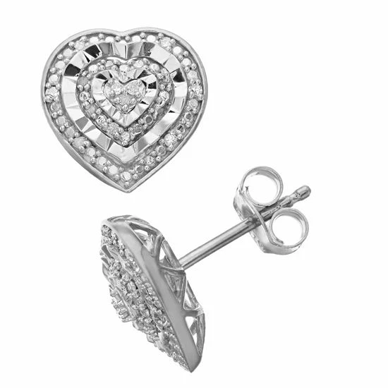 Best Sale โจ Unbranded Sterling Silver 1/10 Carat T.W. Diamond Heart Stud Earrings ๐ 6 Best Sale โจ Unbranded Sterling Silver 1/10 Carat T.W. Diamond Heart Stud Earrings ๐ - Image 4