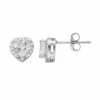 Cheap 🛒 Unbranded Sterling Silver Lab-Created White Sapphire & Diamond Accent Heart Stud Earrings ⌛ -Valentine's Day Jewelry shop unnamed file 861