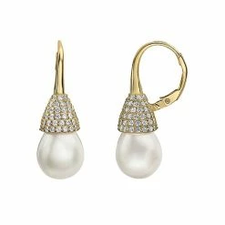 Flash Sale 😀 Unbranded 14k Gold Over Sterling Silver Freshwater Cultured Pearl Drop Earrings 😉