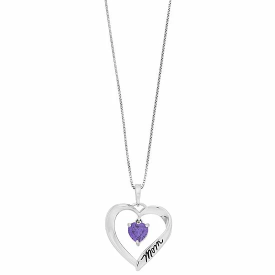 New ๐งจ Timeless Sterling Silver Cubic Zirconia "Mom I Love You" Heart Pendant Necklace โ๏ธ 3 New ๐งจ Timeless Sterling Silver Cubic Zirconia "Mom I Love You" Heart Pendant Necklace โ๏ธ