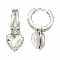 Top 10 🌟 Nine West Silver Tone Heart Huggie Hoop Earrings 😀