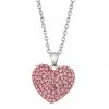 Promo 🤩 Crystal Collective Pink Crystal Heart Pendant Necklace Silver Tone Pink 🔥 -Valentine's Day Jewelry shop unnamed file 912