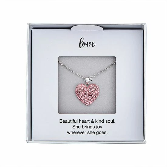 Promo ๐คฉ Crystal Collective Pink Crystal Heart Pendant Necklace Silver Tone Pink ๐ฅ 4 Promo ๐คฉ Crystal Collective Pink Crystal Heart Pendant Necklace Silver Tone Pink ๐ฅ - Image 2