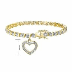 New 🔥 Sarafina Diamond Accent Heart Charm Bracelet ✨ -Valentine's Day Jewelry shop unnamed file 92