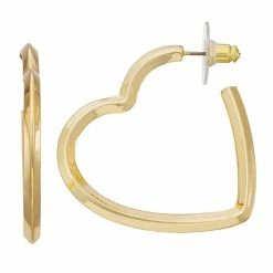 Outlet 🎁 Nine West Gold Tone Layered Heart Hoop Earrings 😍