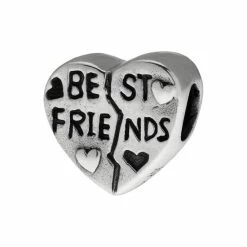 Promo ⌛ Individuality Beads Sterling Silver "Best Friends" Heart Bead 🎁