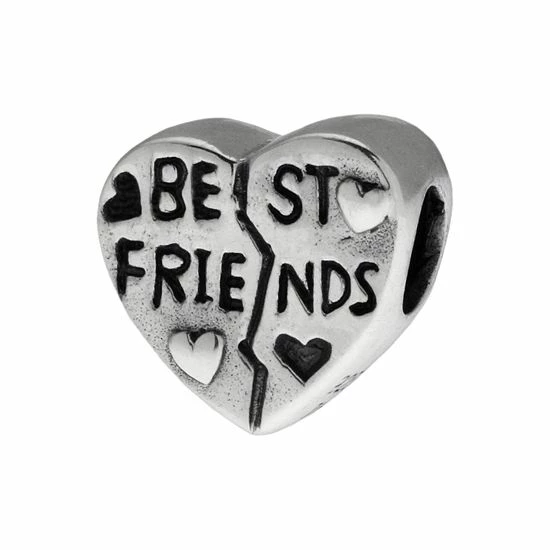 Promo โ Individuality Beads Sterling Silver "Best Friends" Heart Bead ๐ 3 Promo โ Individuality Beads Sterling Silver "Best Friends" Heart Bead ๐