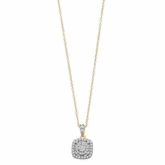 New π Unbranded 1/4 Carat T.W Diamond Cushion Pendant Necklace Sterling Silver π 6 New π Unbranded 1/4 Carat T.W Diamond Cushion Pendant Necklace Sterling Silver π - Image 4