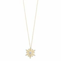 Deals ❤️ Unbranded 1/4 Carat T.W Diamond Snowflake Pendant Necklace Sterling Silver 🧨