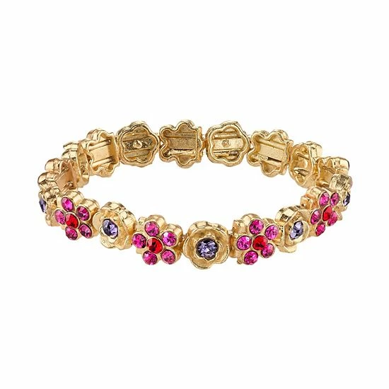 Best deal π 1928 Simulated Crystal Floral Stretch Bracelet Pink Purple Red π₯ 6 Best deal π 1928 Simulated Crystal Floral Stretch Bracelet Pink Purple Red π₯ - Image 4
